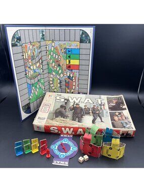 VTG 1976 Milton Bradley S.W.A.T. Board Game Complete Classic TV Damaged Box